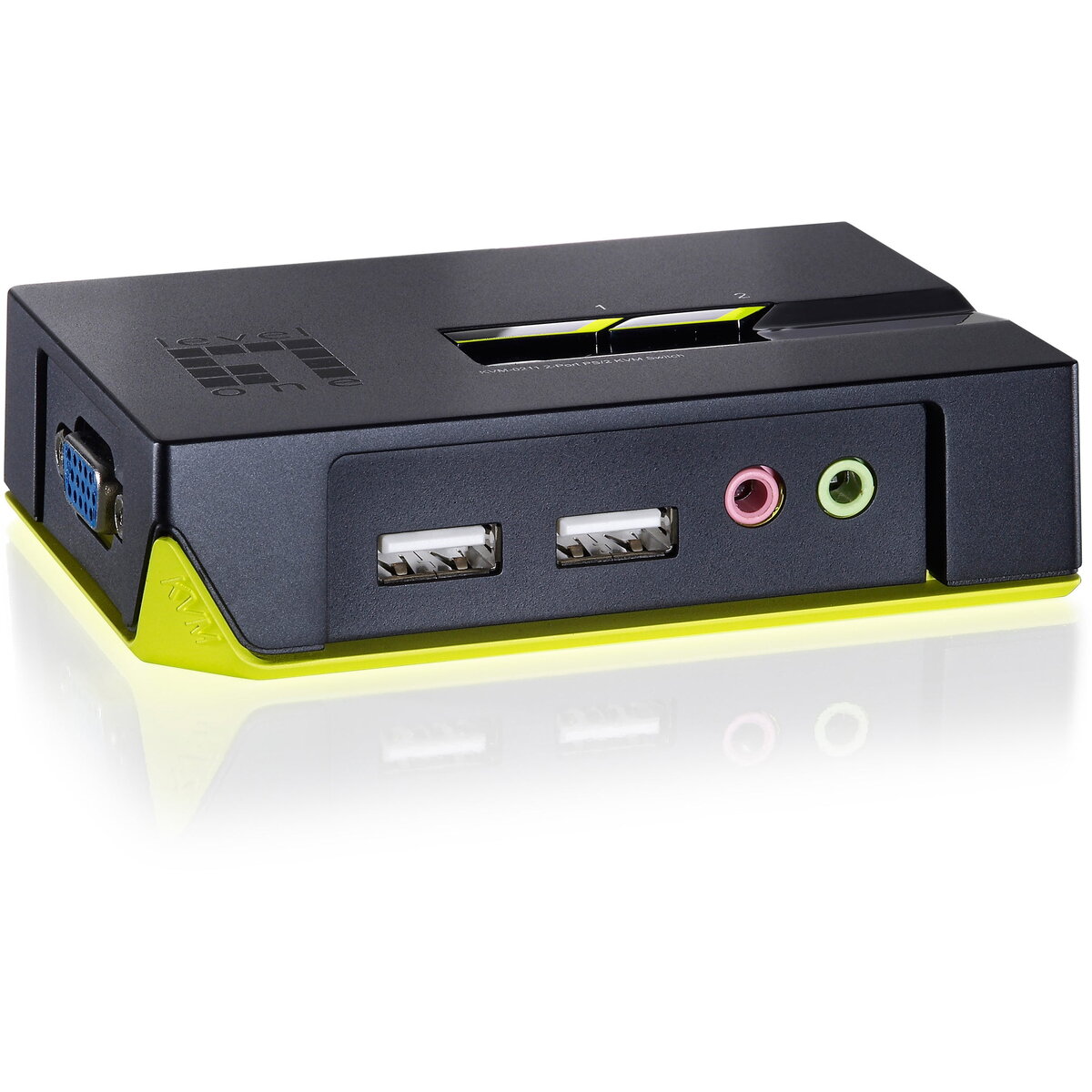 Switch KVM 2x USB KVM-0221 mit Audio Übertragung