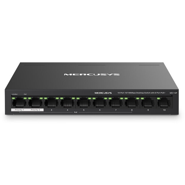 Switch 10PORT MS110P POE Negru