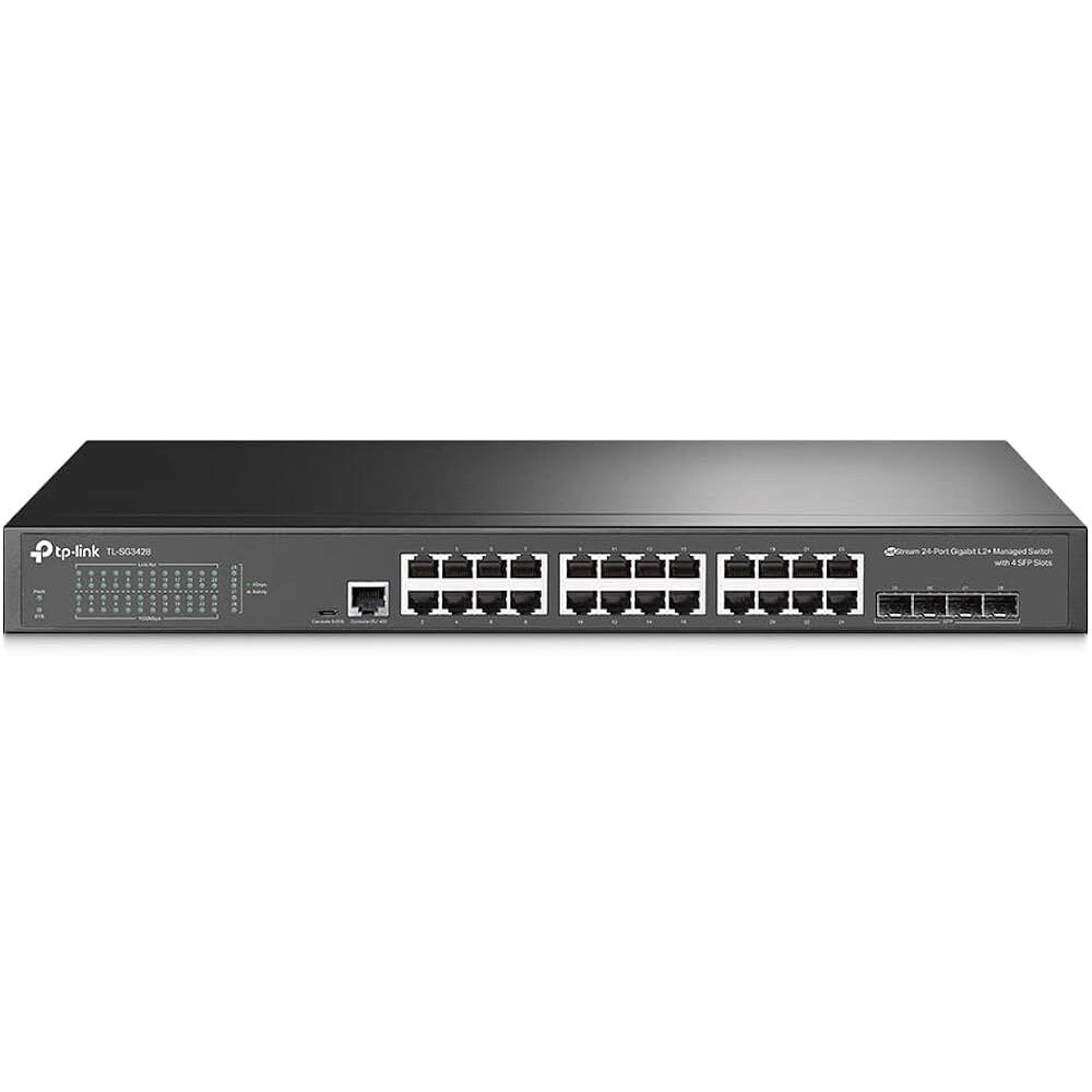 Switch Cu Management L2 24 Porturi Gigabit 4 x SFP Gigabit Negru