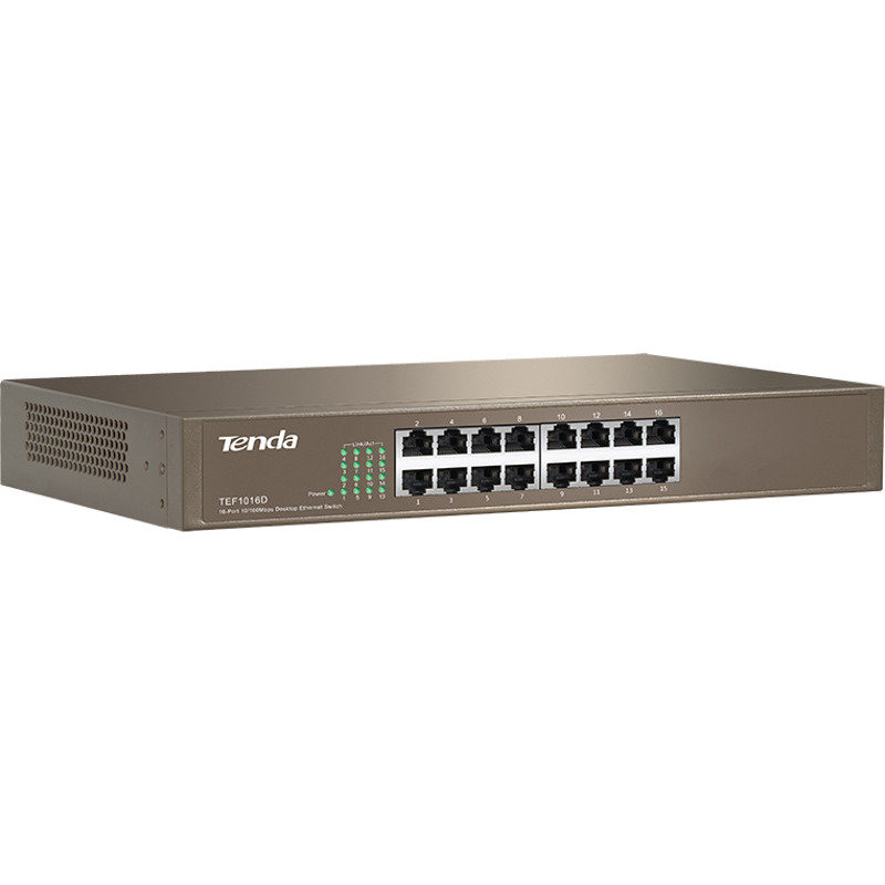 Switch TEF1016D 16 porturi 10/100Mbps Auto MDI/MDIX Carcasa din metal