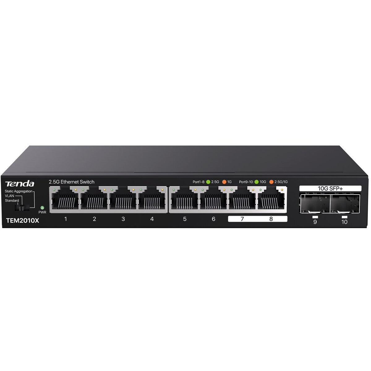 Switch TEM2010X network switch 2.5G Ethernet (100/1000/2500) Desktop Black