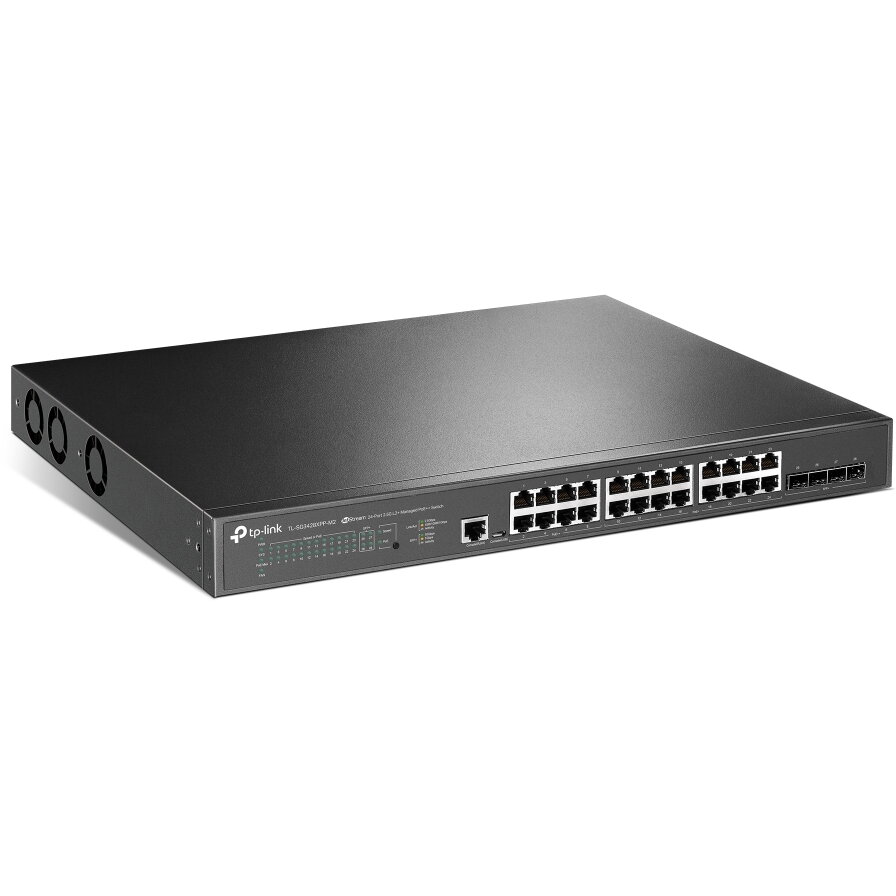Switch JetStream  TL-SG3428XPP-M2 cu Management L2+ 24 Porturi 2.5Gbps si 4 Porturi 10Gbps SFP+ Negru