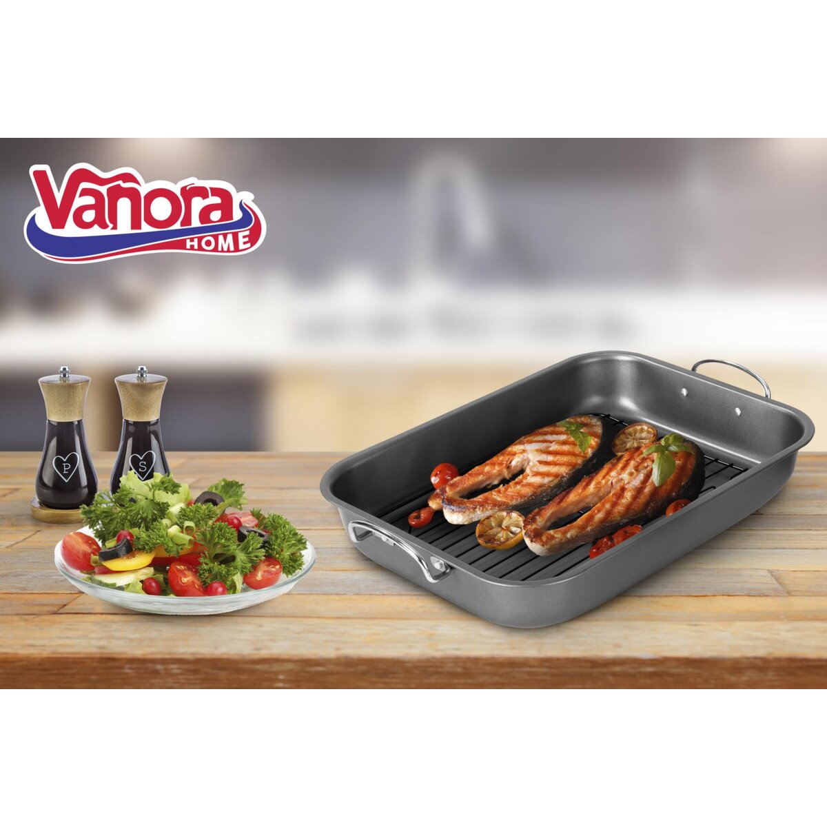 Tava pentru cuptor cu grill 39 x 29 x 6 cm