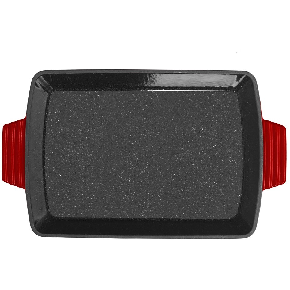 Tava Fonta Emailata Red Line 33x23x7CM Rosu