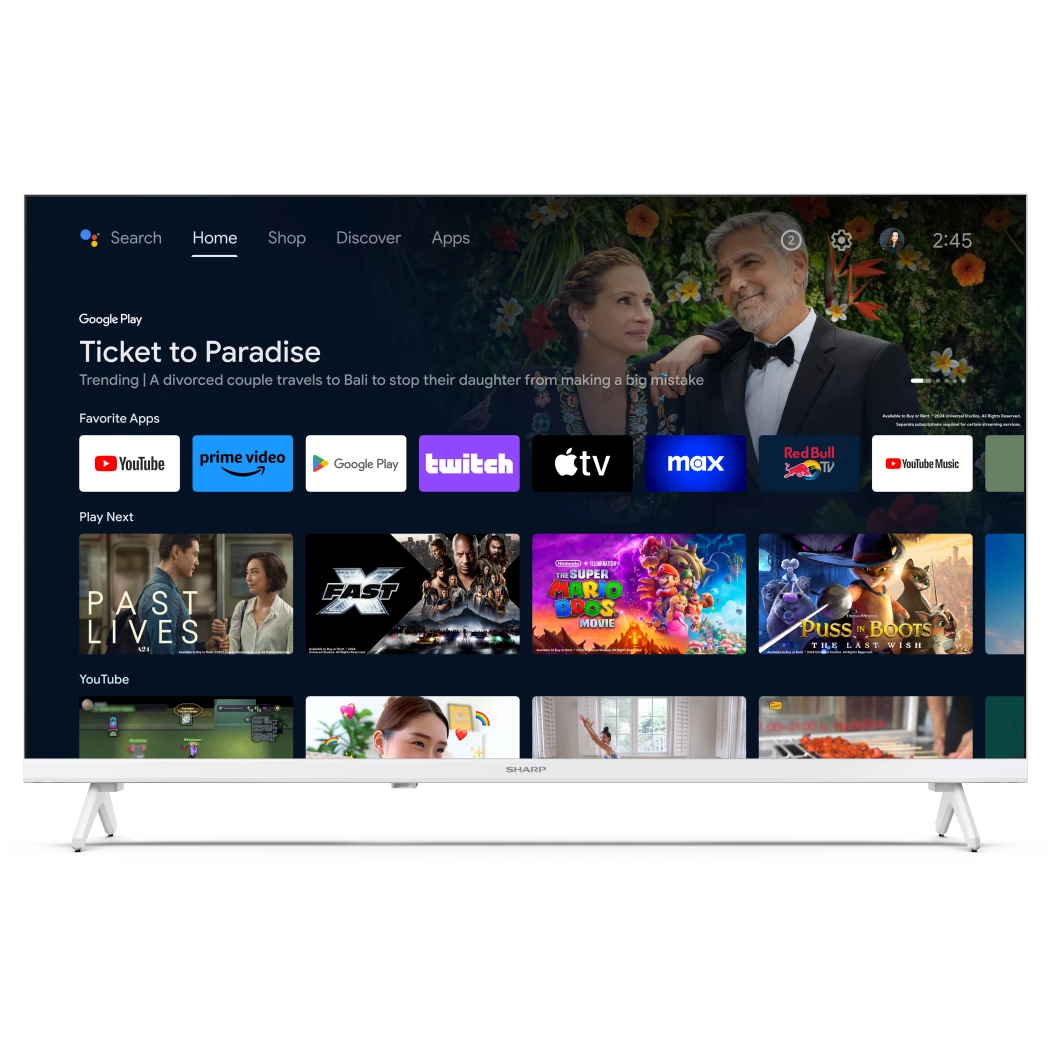 Televizor 32FH2EW 32inch 81cm HD Ready Android Frameless Google Assistant Alb