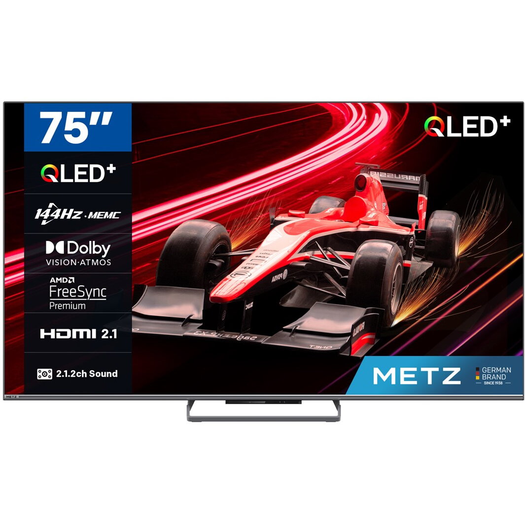 Televizor QLED 75MQE8000 189cm 75inch Gaming TV,Smart Google TV 4K Ultra HD 144 Hz Clasa F Model 2024 Negru