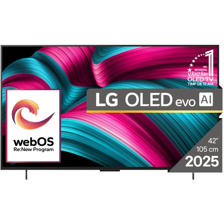 Televizor OLED evo 42C51LA, 105 cm, Smart, 4K Ultra HD, 100 Hz, Clasa G (Model 2025)