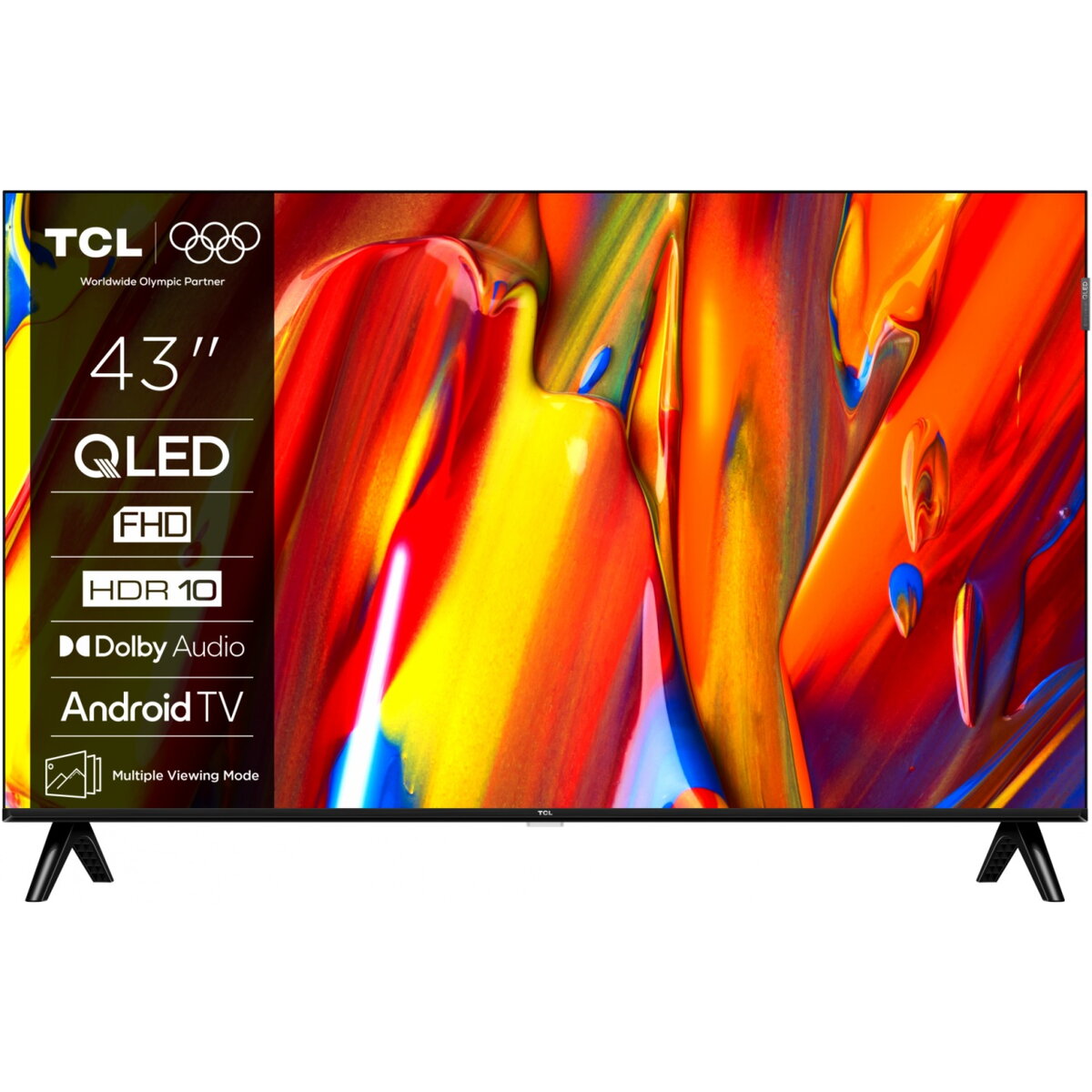 Televizor QLED 43V5C 108cm 43inch Google TV Full HD Black
