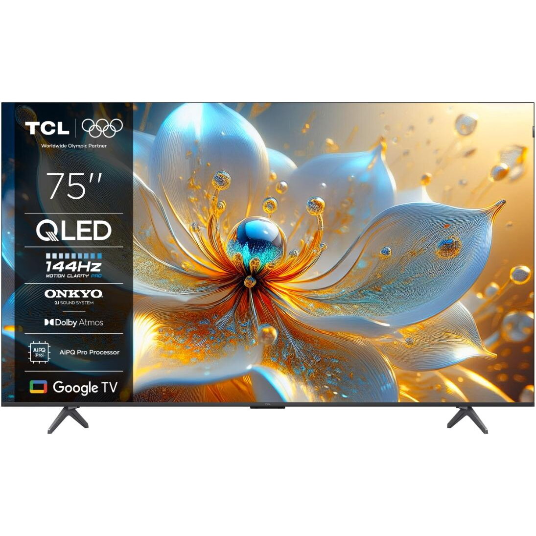 Televizor QLED 75T8C 189cm 75inch Google TV Ultra HD 4K Black