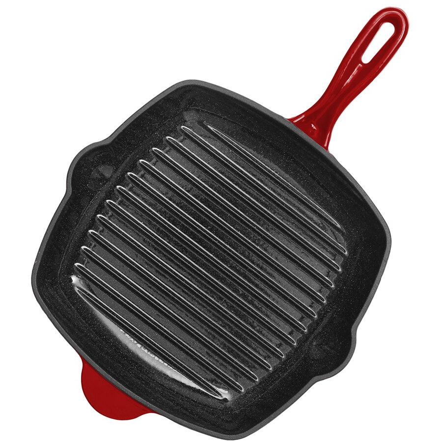 Tigaie Grill Red Line 26.5x4.5CM din Fonta Emailata Rosu