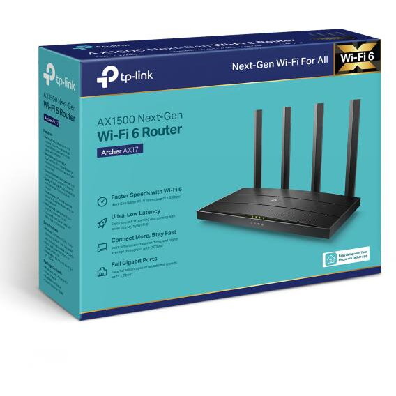 TPL WI-FI 6 ROUTER AX1500 ARCHER AX17