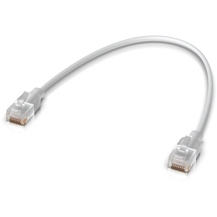 UACC-Cable-Patch-EL-0.15M-W networking cable Translucent, White Cat6