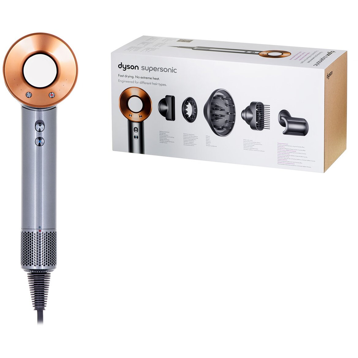 Uscator de par Supersonic HD07, 1600W Fuchsia, Nickel/Copper