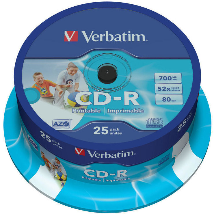 Mediu optic BLANK CD-R AZO 52X 700MB 25 bucati
