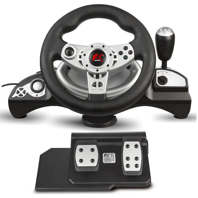 Volan NanoRS RS700 Gaming Controller Black, Silver USB Steering wheel Analogue / Digital Android, PC, PlayStation 4, Playstation 3, Xbox One.