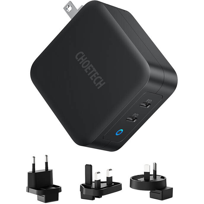 Wall charger Choetech PD6008 2xUSB-C PD 100W GaN