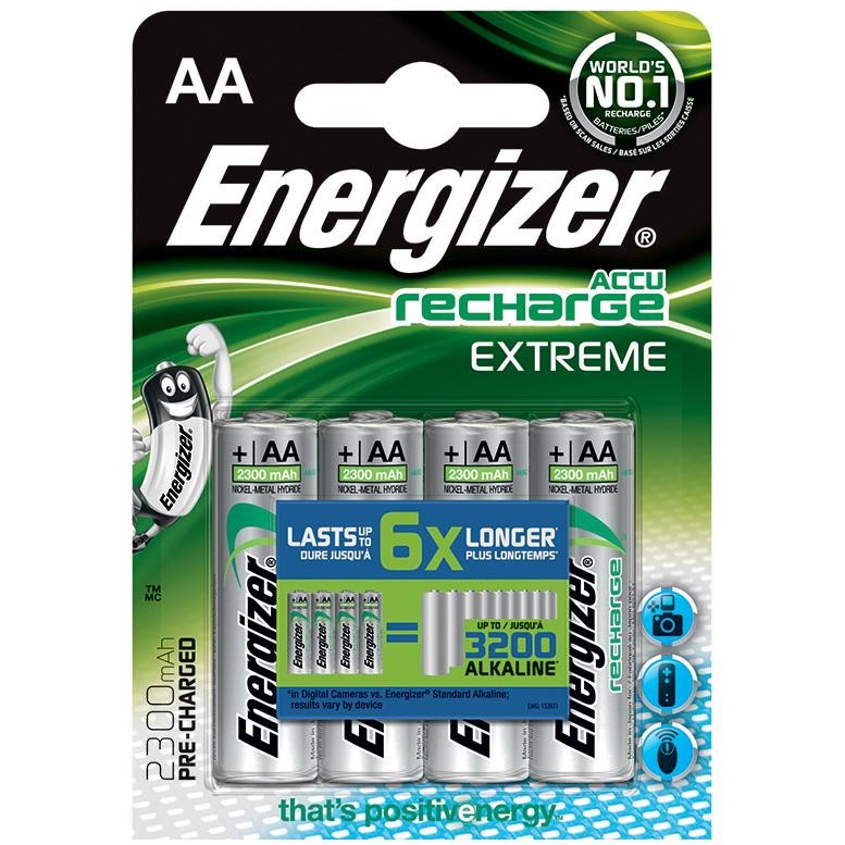 Acumulator 7638900349993,  ENERGIZER Extreme, AA, HR6, 1.2V, 2300mAh, 4 pcs