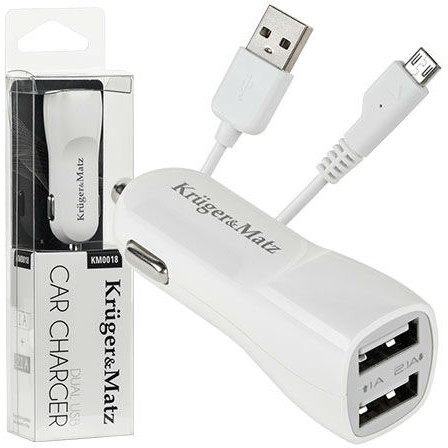 KM0018, 2 x USB, Alb