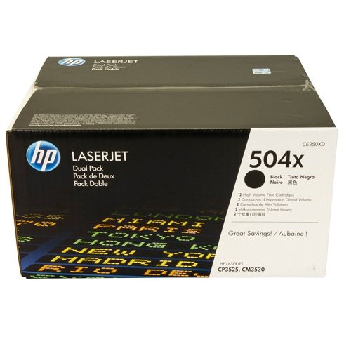 Set 2 cartuse HP HPTON-CE250XD, Negre